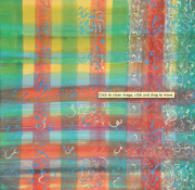 1-Calligraphy in Checked, 1993 RM 30,800-SOLD | Acrylic on canvas | 91 x 91 cm