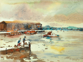 28-Ong-Kim-Seng,-Corio-Bay-Geelong,-1990,-Watercolour-on-paper,-28-x-38cm-RM-5,800---8,000