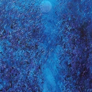 37-Moonriver…Blueworld, 2013 RM 15,680.00-SOLD | Acrylic on canvas | 78 x 55 cm