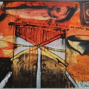 2-Non Romatical Fish Painting, 1999 RM 17,600.00-SOLD | Mixed media on paper | 78.5 x 99.5 cm