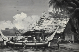 Mohd Zain Idris, xxx, 1950 Oil on board 39 x 59 cm