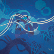 15-Feeling Blue, 2011 RM 2,240.00-SOLD | Acrylic on canvas | 60 x 60 cm