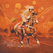 9-The Winner, 2012 Lot 95 Nik Rafin, The Winner, 2012, Acrylic on canvas 153 x 153 cm