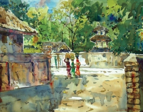 26-Shafurdin Habib, Bali Series (2010) 30.5cm x 45.8cm, Watercolour on Paper