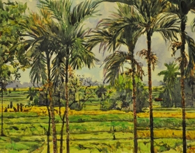 33-Shafurdin Habib, Bali Series, Panen II (2010) 30.5cm x 45.8cm, Watercolour on Paper